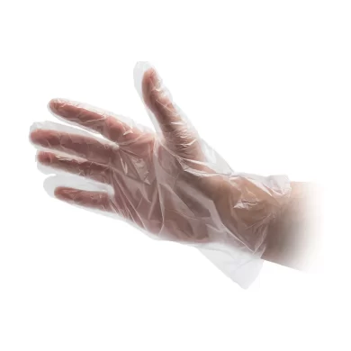 Fóliakesztyű eldobható, tömbösített 100 db